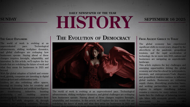Newspaper Overlays History &ndash; Vintage Paper Texture Effects, Old News Print Backgrounds, Retro Editorial Design Elements for Cinematic Video and Photo Editing