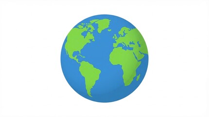 Obraz premium Earth globe illustration simple world map design isolated on clean background for education geography awareness environment concept and global communication use