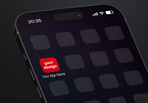 Close up of a smartphone App mockup