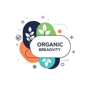 Modern organic branding element shown as asymmetrical rounded shapes layered with botanical silhouettes, symbolizing creativity and eco conscious identity.