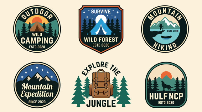 Outdoor Adventure Badges: Camping, Hiking, Exploration