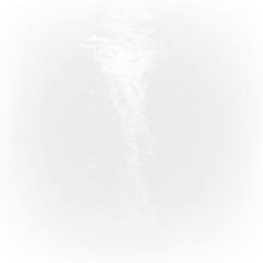 Water swirling in motion on a transparent background creating bubbles and ripples in a dynamic display