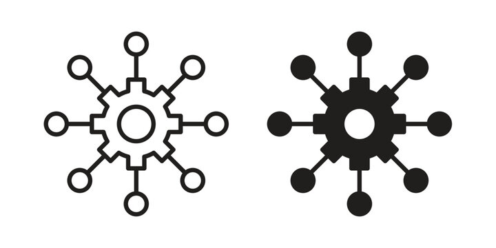 Frameworks icon Line Design Vector Illustration. Solid Black icons