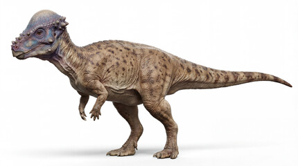 Fototapeta premium Pachycephalosaurus profile prehistoric dinosaur side view illustration