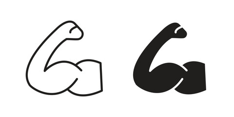 Fototapeta premium Strong arm icon Symbol for App and Web UI Design Vectors