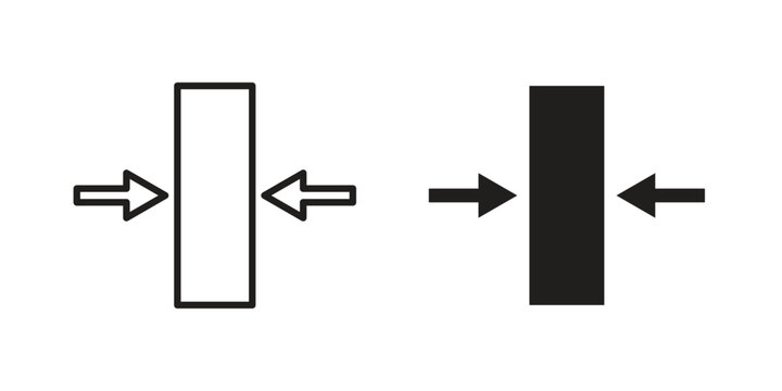 Thickness icon Symbol for App and Web UI Design Vectors
