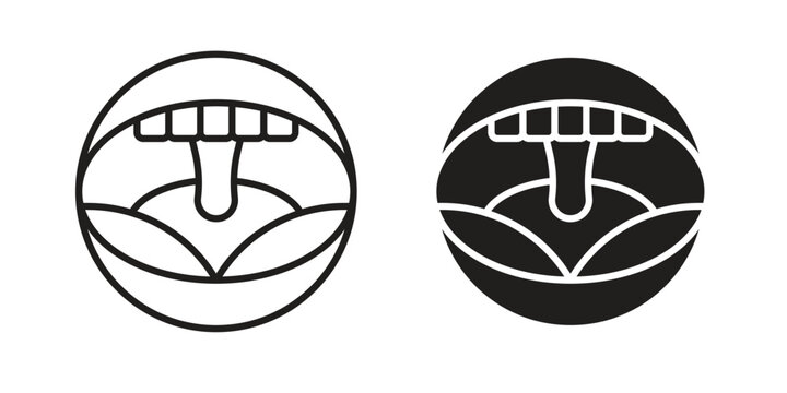 Tonsillitis icon Symbol for App and Web UI Design Vectors