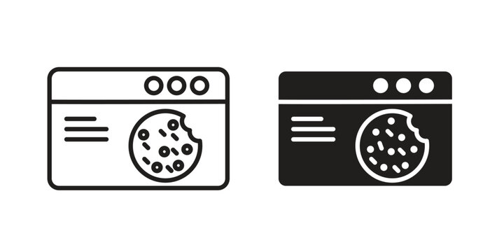 web Cookies icon Symbol for App and Web UI Design Vectors