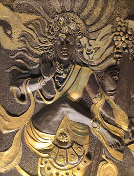 Wall painting of God Shiva Idol of lord Nataraja, Lord Nataraja, God Shiva, Hindu god idol