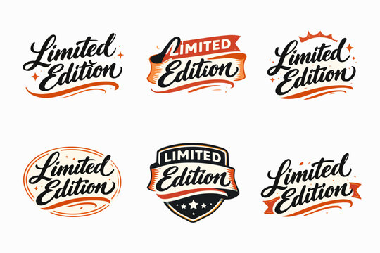 Designing a set of limited edition labels, badges, and stickers with vintage typography