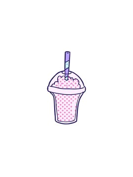 rise and float animation of cartoon smoothie
