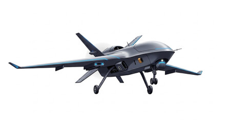 Fototapeta premium Unmanned aerial vehicle, modern drone, military technology, surveillance, reconnaissance, aerial photography.