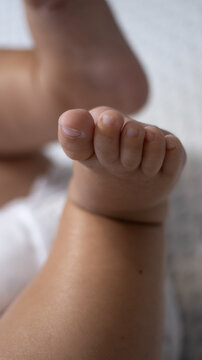 Adorable Baby Feet Captured Beautifully in Soft Focus, Emphasizing Their Delicate Charm