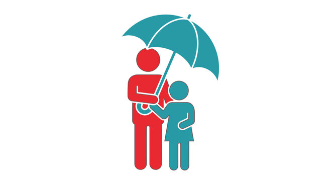 Family protection, safety, security, umbrella, parent child, care, coverage, shield, defense