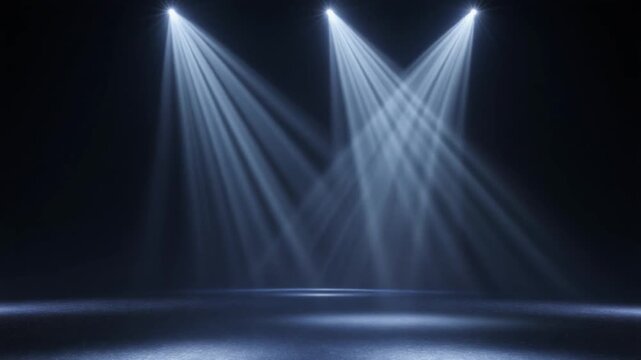 暗闇を照らすプレミアムなステージライトの光線