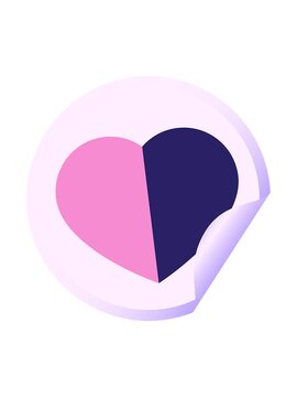 attention grabbing animation of heart symbol graphic vector illustration circular sticker