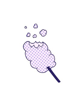 attention grabbing animation of cartoon candy floss