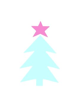 vibrating motion animation of flat symbol of a christmas tree icon