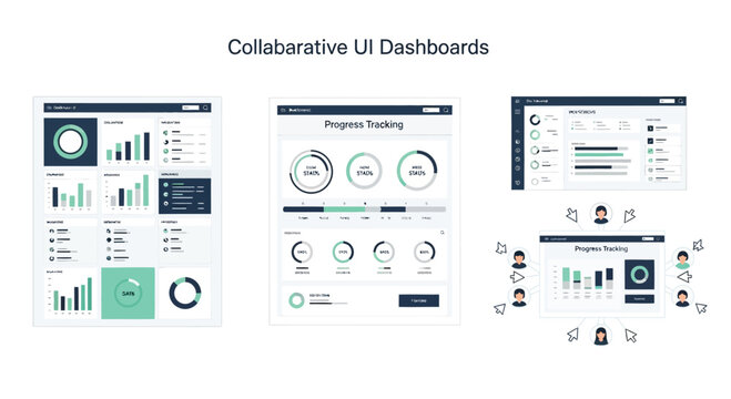 Collaborative UI Dashboards for Data Visualization and Project Management.