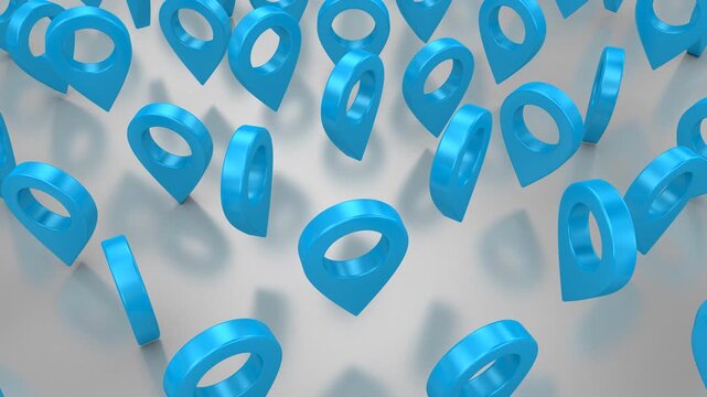 Travel Animation. Gray background, loop, two color, 3d rendering, 4k resolution
