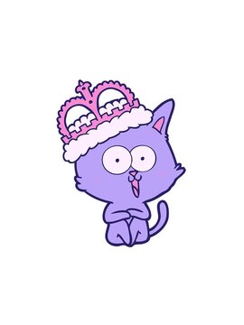 spinning motion animation of funny cartoon cat