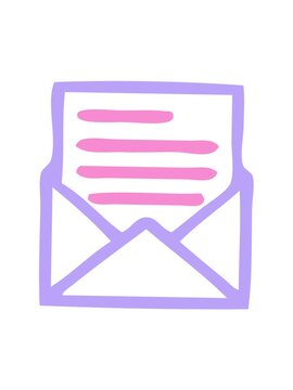 jiggle motion animation of open letter symbol