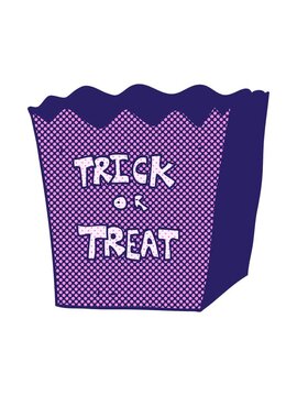 shivering motion animation of freehand drawn cartoon trick or treat bag