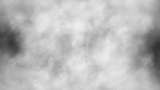 thick white fog and smoke on black background