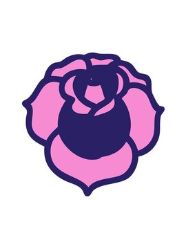 jiggle motion animation of tattoo style decorative flower drawing