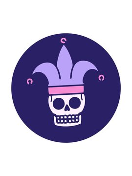 spinning motion animation of skull jester design