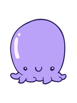 jiggle motion animation of cute cartoon octopus
