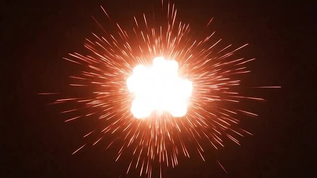 Vibrant Fireworks Explode in Night Sky.