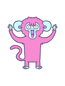 power up animation of caroton monkey