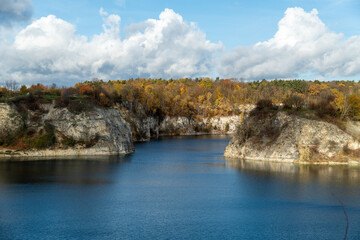 Water reservoir of the former aggregate mine in Zakrzówek, Kraków © Hausstudio