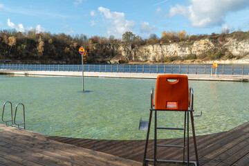 Lifeguard tower above the swimming area © Hausstudio