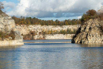 Water reservoir of the former aggregate mine in Zakrzówek, Kraków © Hausstudio