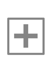 Obraz premium Plus and minus vector icon on a white background