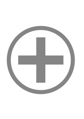 Obraz premium Plus and minus vector icon on a white background
