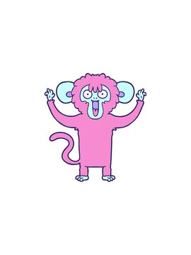 flashy sales animation of caroton monkey