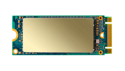 Isolated M.2 NVMe solid-state drive module for advanced computer data storage speed © Hannah