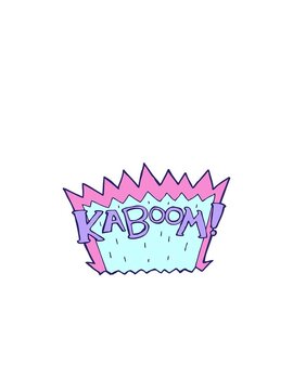 rise and float animation of cartoon explosion symbol