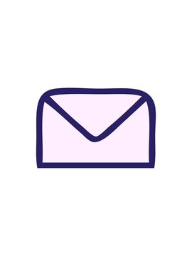 splitting effect animation of gradient shaded paper envelope