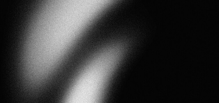 Abstract dark grainy background, black white noise texture banner, poster, header or digital wallpaper design