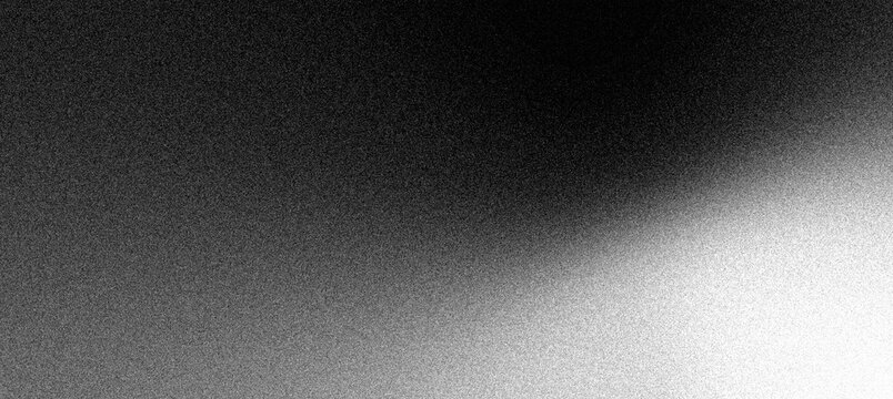 Dark black white noisy gradient banner background, smooth grainy monochrome abstract noise texture header backdrop design