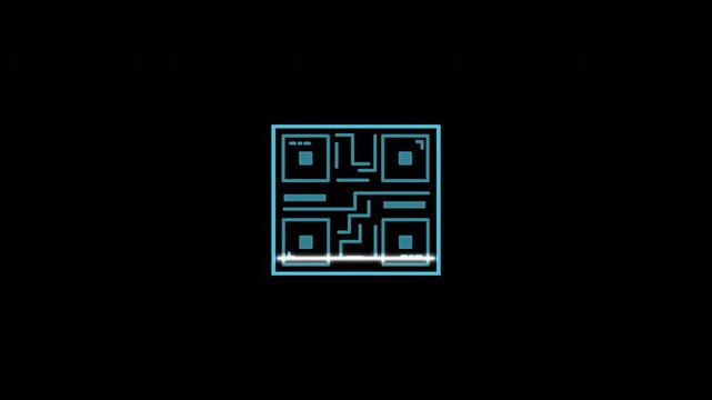 QR barcode scanning animation alpha channel