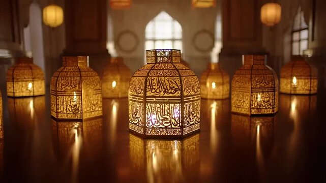 Navaratri product display background podium, Temple Meets Tech, glass, gold engraving, temple setting, bells and floating diya-shaped lights, traditional Indian motifs, ad, podium ...