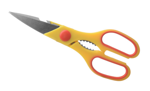 Yellow multipurpose kitchen shears