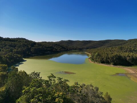 Panoramic View of Foix Reservoir in Castellet i la Gornal, Catalonia