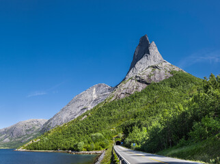 Fototapeta premium Stetinden Norwegian National Mountain in Nordland