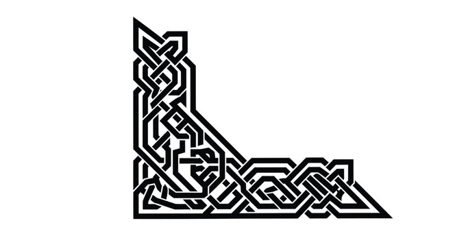 Celtic knot letter L vector illustration